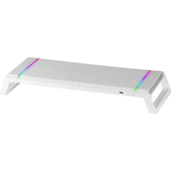 Stöd för skärm - Mars Gaming - MGS-One - RGB-bakgrundsbelysning - USB-port - Vit