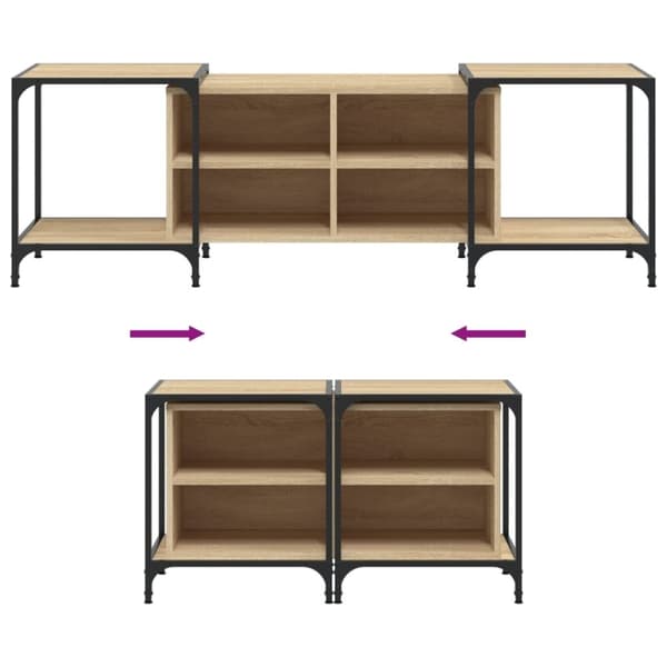 vidaXL Tv-bänk sonoma ek 153x37x50 cm konstruerat trä