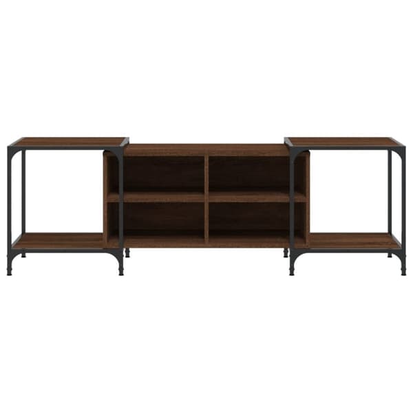 vidaXL Tv-bänk brun ek 153x37x50 cm konstruerat trä