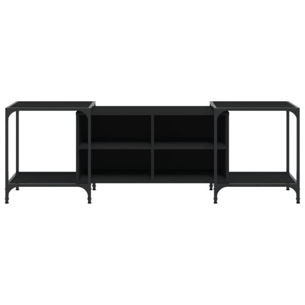 vidaXL Tv-bänk svart 153x37x50 cm konstruerat trä