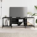 Miniatyrbild 11 av 11: vidaXL Tv-bänk svart 153x37x50 cm konstruerat trä