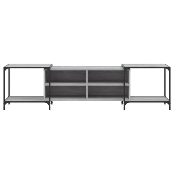 vidaXL tv-bord 203x37x50 cm konstrueret træ grå sonoma-eg