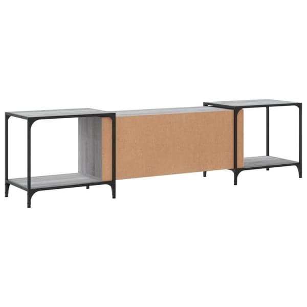 vidaXL tv-bord 203x37x50 cm konstrueret træ grå sonoma-eg