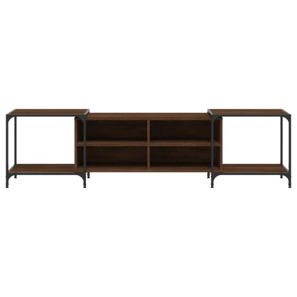 vidaXL Tv-bänk brun ek 203x37x50 cm konstruerat trä