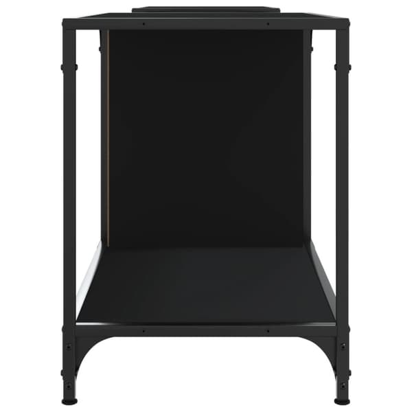 vidaXL tv-bord 203x37x50 cm konstrueret træ sort