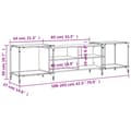 Miniatyrbillede 9 af 11: vidaXL tv-bord 203x37x50 cm konstrueret træ sort