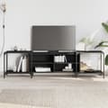 Miniatyrbillede 11 af 11: vidaXL tv-bord 203x37x50 cm konstrueret træ sort