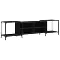Miniatyrbillede 1 af 11: vidaXL tv-bord 203x37x50 cm konstrueret træ sort