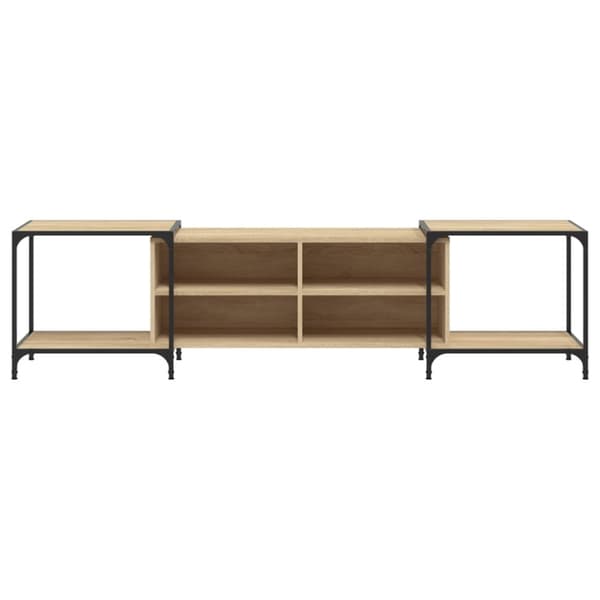 vidaXL Tv-bänk sonoma ek 203x37x50 cm konstruerat trä