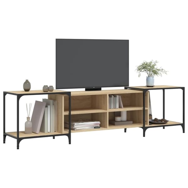 vidaXL Tv-bänk sonoma ek 203x37x50 cm konstruerat trä