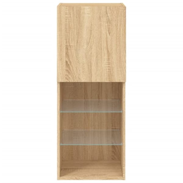 vidaXL TV-kaappi LED-valoilla Sonoma-tammi 40,5x30x102 cm