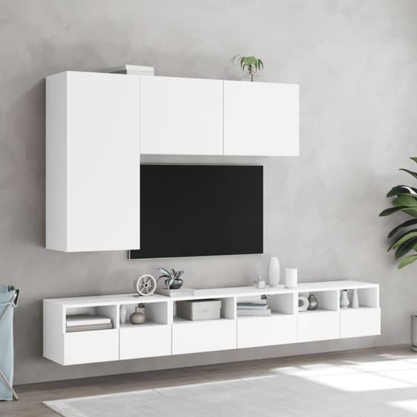 vidaXL væghængt tv-bord 100x30x41 cm hvid