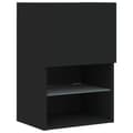 Miniatyrbilde 7 av 11: vidaXL TV-benker med LED-lys 2 stk svart 40,5x30x60 cm