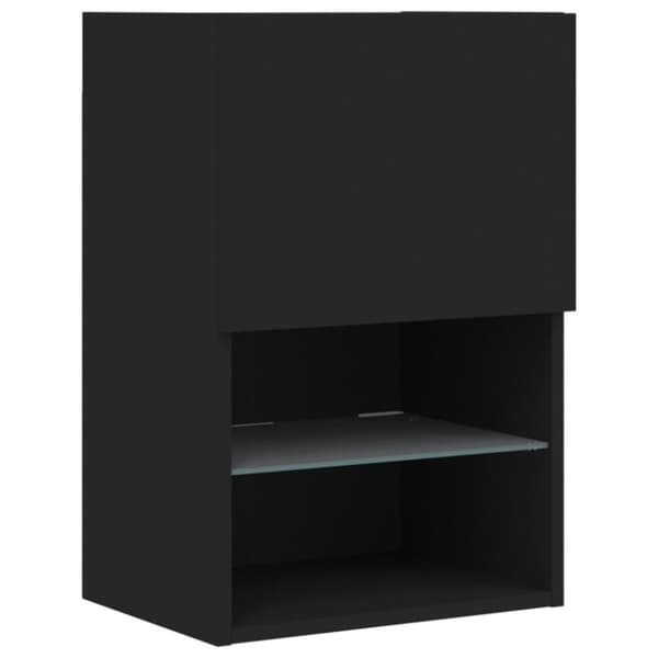 vidaXL TV-benker med LED-lys 2 stk svart 40,5x30x60 cm