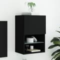 Miniatyrbilde 1 av 11: vidaXL TV-benker med LED-lys 2 stk svart 40,5x30x60 cm
