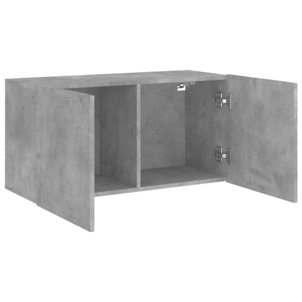 vidaXL Väggmonterad tv-bänk betonggrå 80x30x41 cm