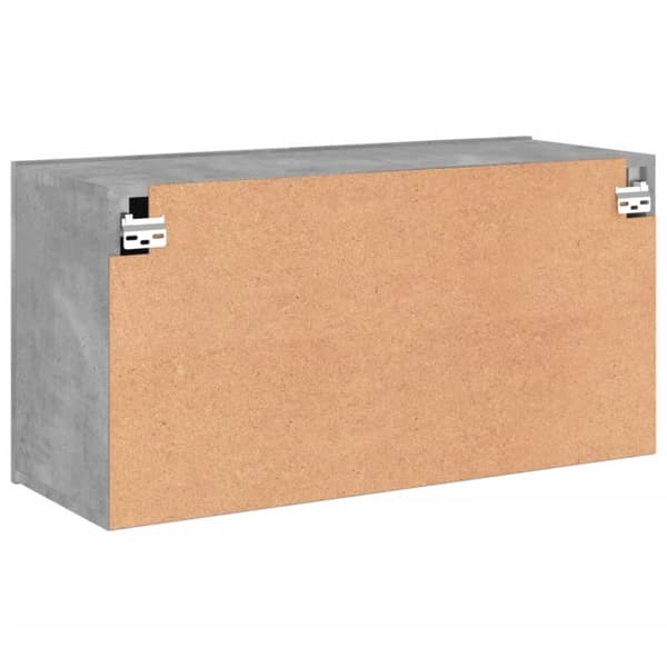 vidaXL Väggmonterad tv-bänk betonggrå 80x30x41 cm