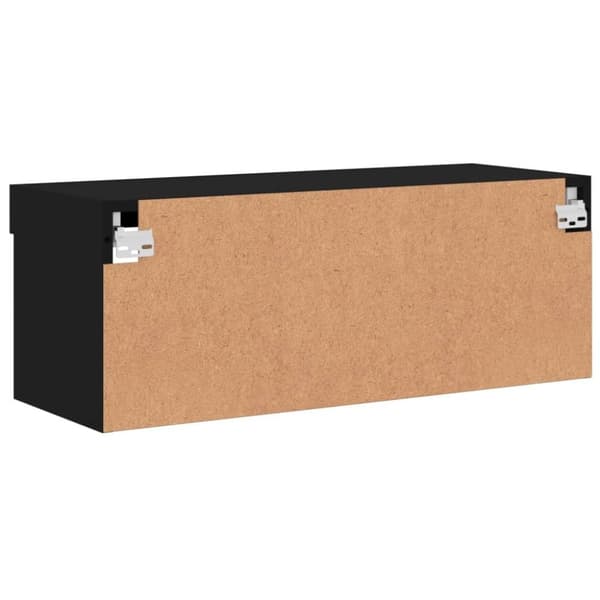 vidaXL Tv-bänk med LED-belysning svart 80x30x30 cm