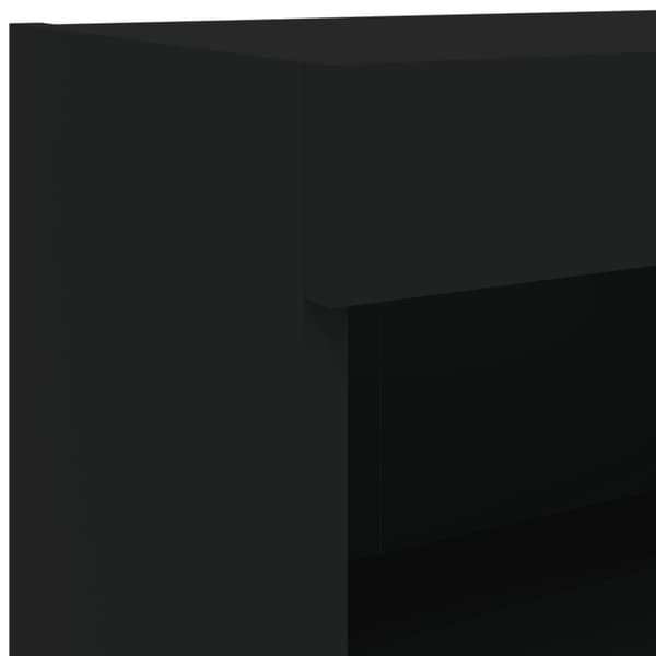 vidaXL Tv-bänk med LED-belysning svart 80x30x30 cm
