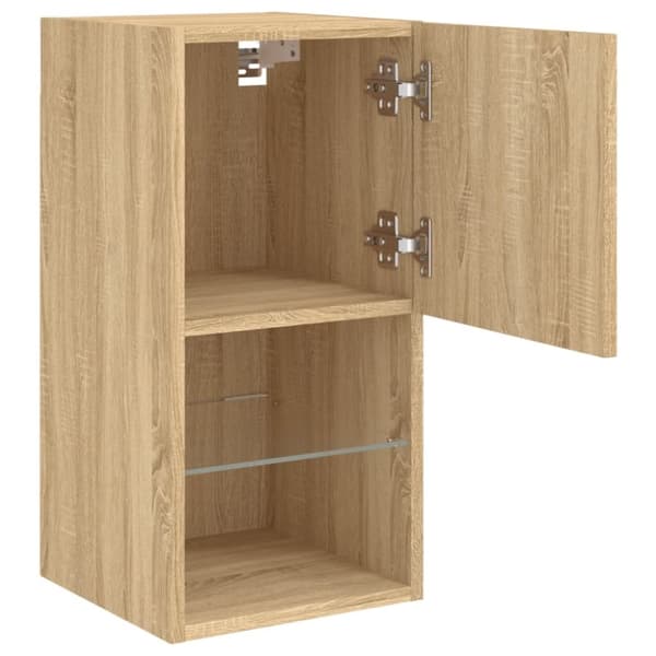 vidaXL TV-kaappi LED-valoilla Sonoma-tammi 30,5x30x60 cm