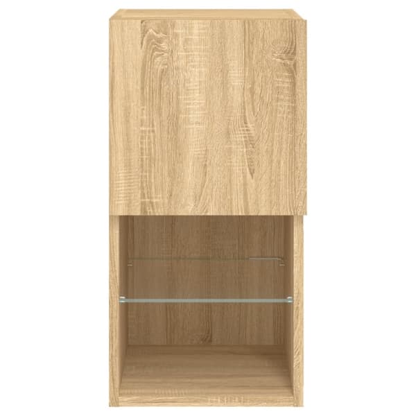 vidaXL TV-kaappi LED-valoilla Sonoma-tammi 30,5x30x60 cm