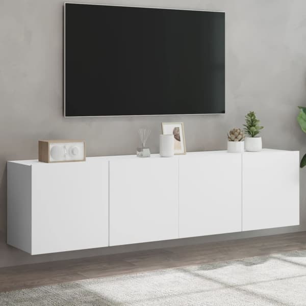 vidaXL væghængte tv-borde 2 stk. 80x30x41 cm hvid