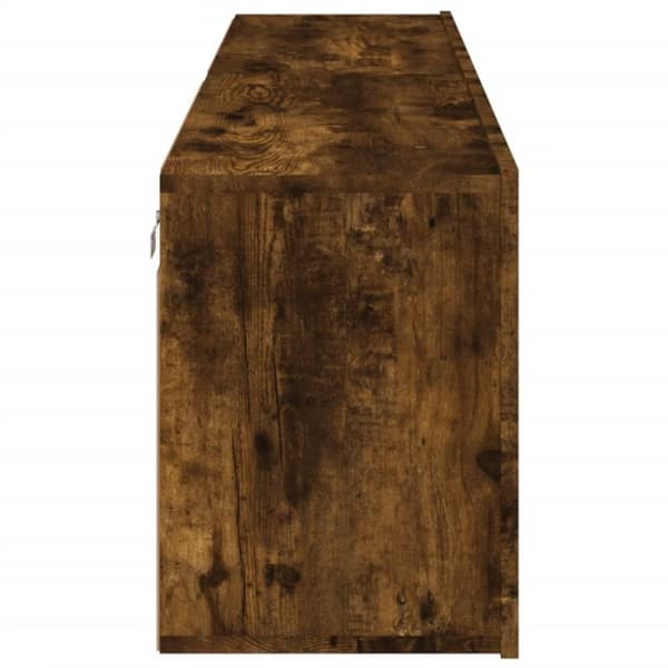 vidaXL Väggmonterad tv-bänk 2 st rökfärgad ek 80x30x41 cm