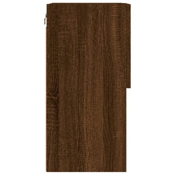 vidaXL TV-benk med LED-lys brun eik 40,5x30x60 cm