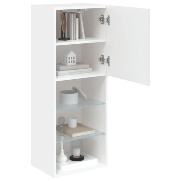 vidaXL TV-benk med LED-lys hvis 40,5x30x102 cm