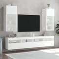 Miniatyrbild 3 av 11: vidaXL Tv-bänk med LED-belysning vit 40,5x30x90 cm