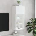 Miniatyrbild 4 av 11: vidaXL Tv-bänk med LED-belysning vit 40,5x30x90 cm