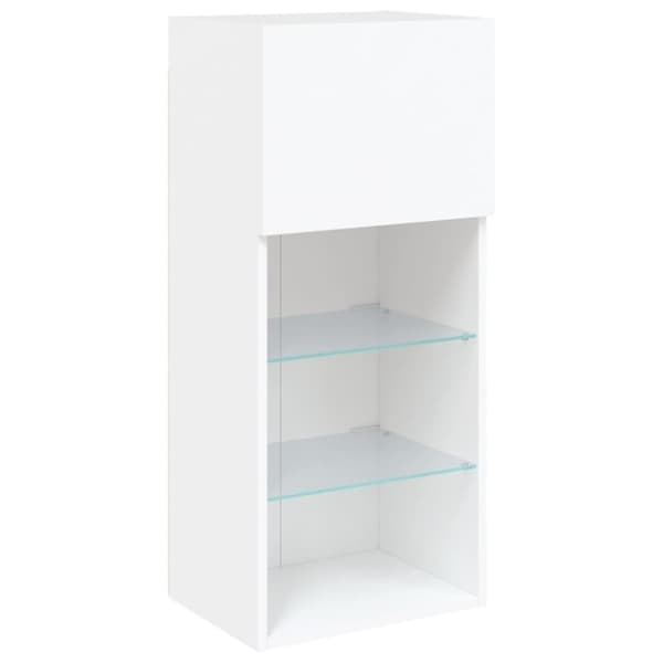 vidaXL Tv-bänk med LED-belysning vit 40,5x30x90 cm