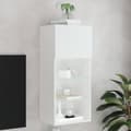 Miniatyrbild 1 av 11: vidaXL Tv-bänk med LED-belysning vit 40,5x30x90 cm