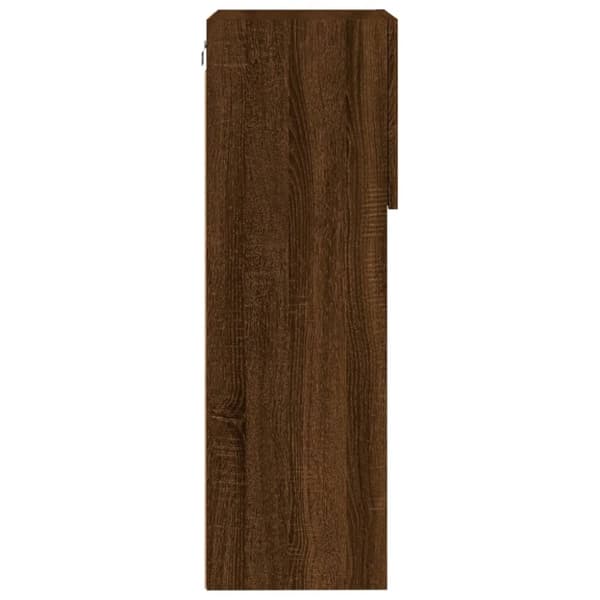 vidaXL TV-benk med LED-lys brun eik 40,5x30x90 cm