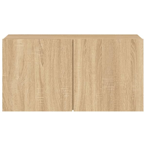 vidaXL Veggmontert TV-benk sonoma eik 80x30x41 cm