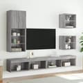 Pikkukuva 3 / 11: vidaXL TV-kaappi LED-valoilla harmaa Sonoma 40,5x30x102 cm