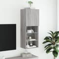 Pikkukuva 4 / 11: vidaXL TV-kaappi LED-valoilla harmaa Sonoma 40,5x30x102 cm