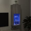 Pikkukuva 5 / 11: vidaXL TV-kaappi LED-valoilla harmaa Sonoma 40,5x30x102 cm