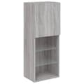 Pikkukuva 7 / 11: vidaXL TV-kaappi LED-valoilla harmaa Sonoma 40,5x30x102 cm