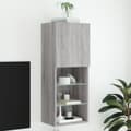 Pikkukuva 1 / 11: vidaXL TV-kaappi LED-valoilla harmaa Sonoma 40,5x30x102 cm