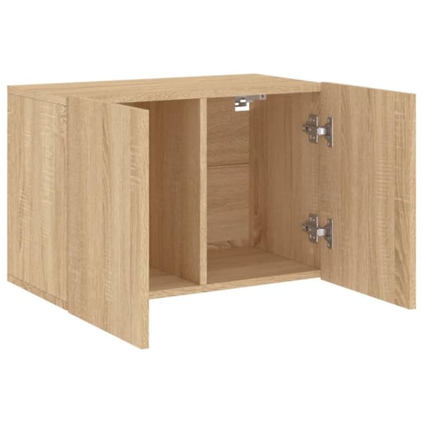 vidaXL Veggmontert TV-benk sonoma eik 60x30x41 cm