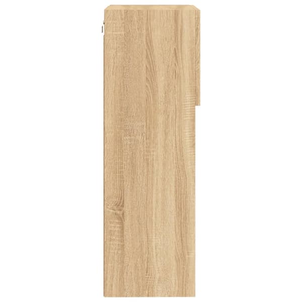 vidaXL TV-benk med LED-lys sonoma eik 40,5x30x90 cm
