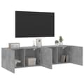 Miniatyrbilde 4 av 11: vidaXL Veggmonterte TV-benker 2 stk betonggrå 80x30x41 cm