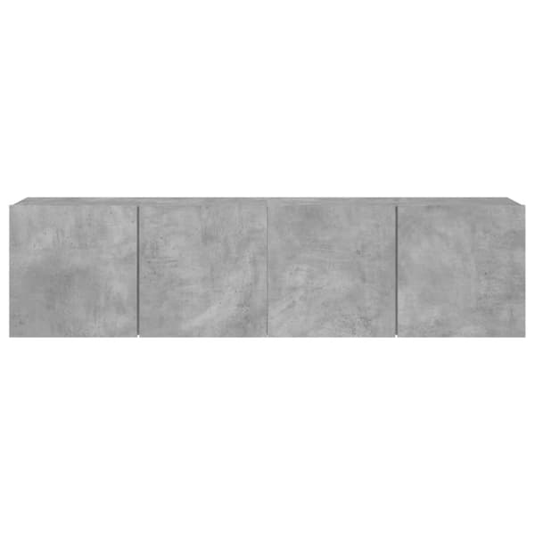 vidaXL Veggmonterte TV-benker 2 stk betonggrå 80x30x41 cm