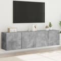 Miniatyrbilde 11 av 11: vidaXL Veggmonterte TV-benker 2 stk betonggrå 80x30x41 cm