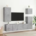 Miniatyrbilde 2 av 11: vidaXL Veggmonterte TV-benker 2 stk betonggrå 80x30x41 cm