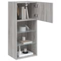 Miniatyrbillede 6 af 11: vidaXL tv-bord med LED-lys 40,5x30x90 cm grå sonoma-eg