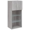 Miniatyrbillede 7 af 11: vidaXL tv-bord med LED-lys 40,5x30x90 cm grå sonoma-eg
