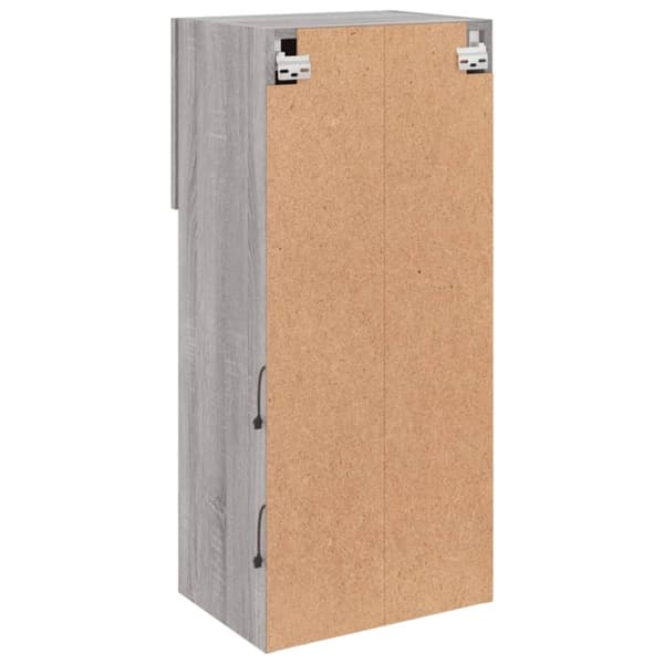 vidaXL tv-bord med LED-lys 40,5x30x90 cm grå sonoma-eg