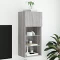 Miniatyrbillede 1 af 11: vidaXL tv-bord med LED-lys 40,5x30x90 cm grå sonoma-eg